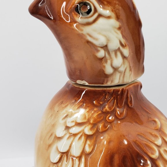 Vintage Empty 1968 Old Mr. Boston Bob White Quail Decanter Liquor Bottle 10” H - Picture 5 of 9